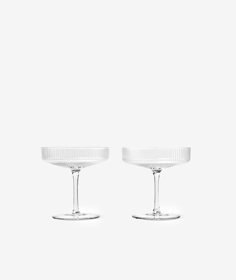 FERM LIVING Champagner Gläser 2er Set (Ø 10,5) farblos