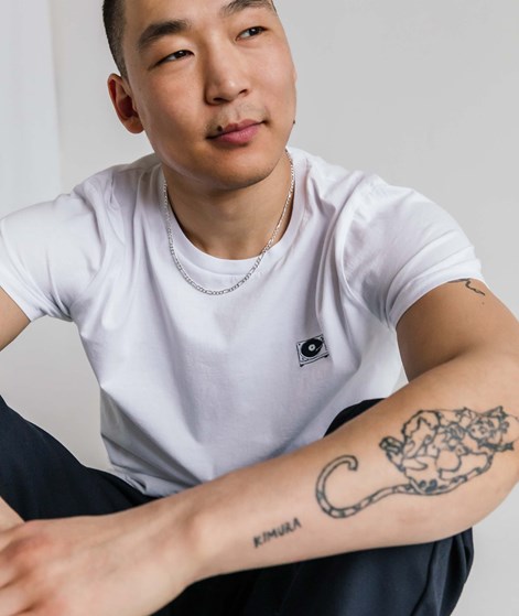 KAUF DICH GLÜCKLICH Elliot T-Shirt Turntable Weiß