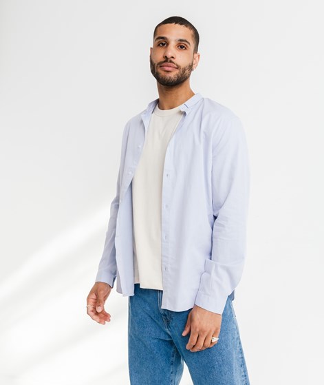 NOWADAYS Special Mini Collar Hemd Hellblau