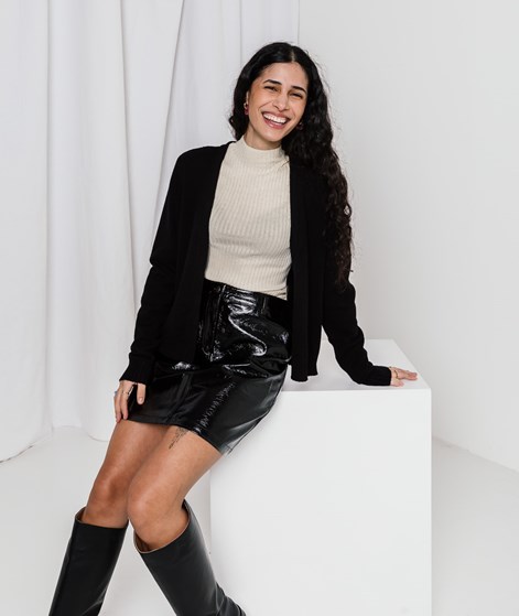 VILA VIRil Kurzer Strickcardigan Schwarz