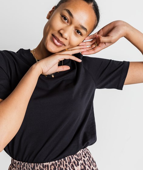 KAUF DICH GLÜCKLICH Basic-T-Shirt Schwarz aus Bio-Baumwolle