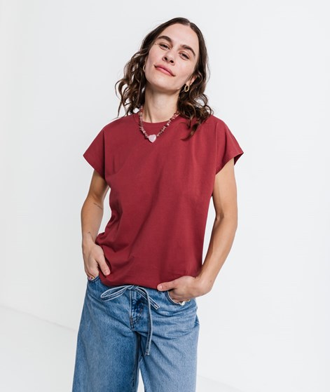 KAUF DICH GLÜCKLICH T-Shirt Cranberry Rot aus Bio-Baumwolle
